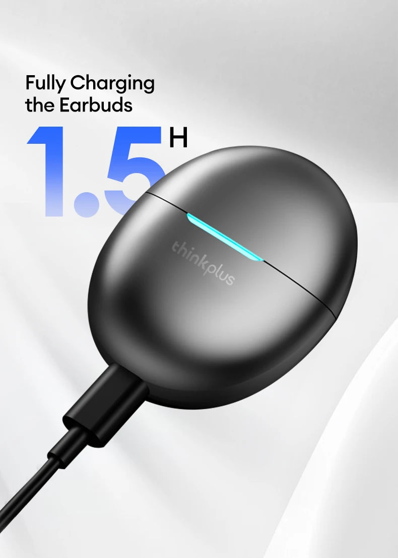 Lenovo Earphones Wireless Bluetooth Business Headset Noise Reduction Sport Earbuds Low Latency Gaming Headphones Long Endurance