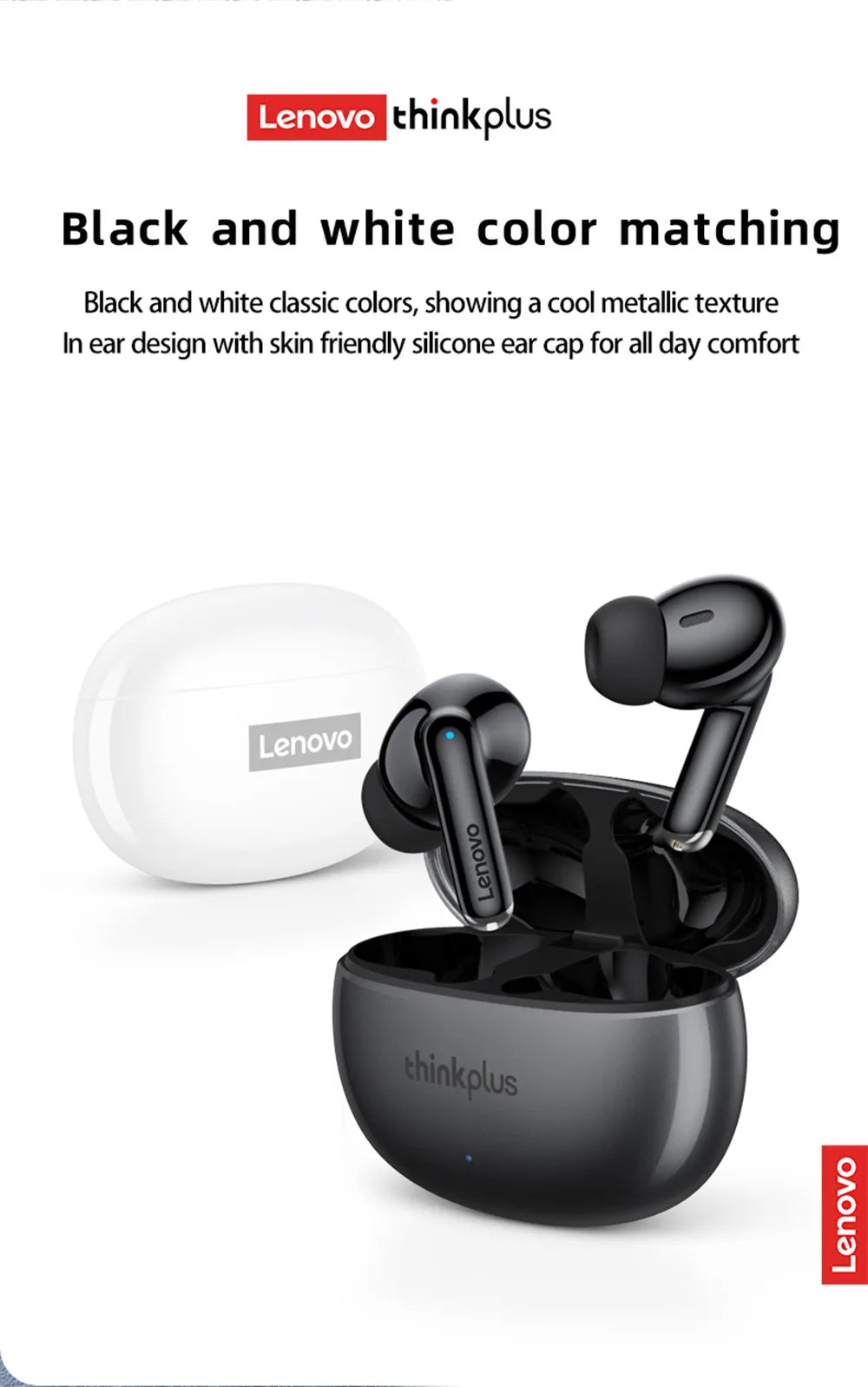 Original Lenovo XT88 TWS Wireless Earphones Bluetooth 5.3 Dual MIC Stereo Noise Reduction Bass HIFI Touch Control Earbuds